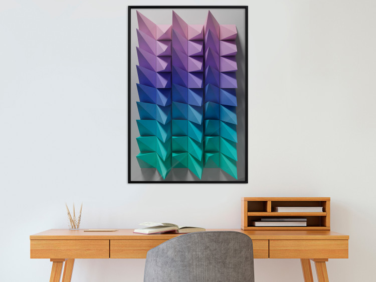 Wall Poster Vertical Movement - abstract and colorful 3D geometric figures 130696 additionalImage 10