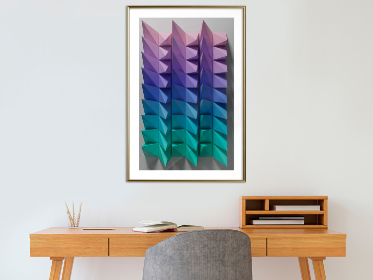 Wall Poster Vertical Movement - abstract and colorful 3D geometric figures 130696 additionalImage 15