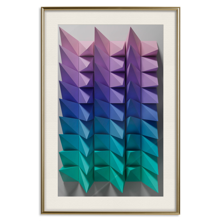 Wall Poster Vertical Movement - abstract and colorful 3D geometric figures 130696 additionalImage 20