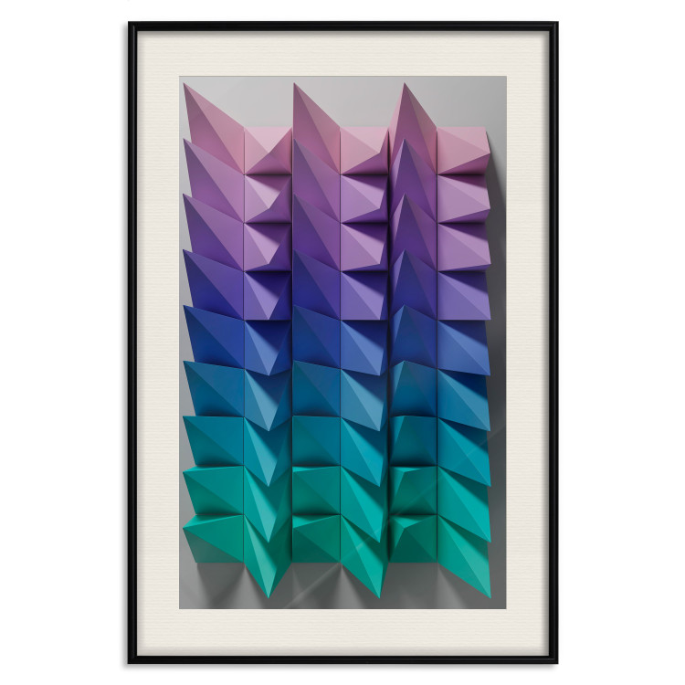 Wall Poster Vertical Movement - abstract and colorful 3D geometric figures 130696 additionalImage 19