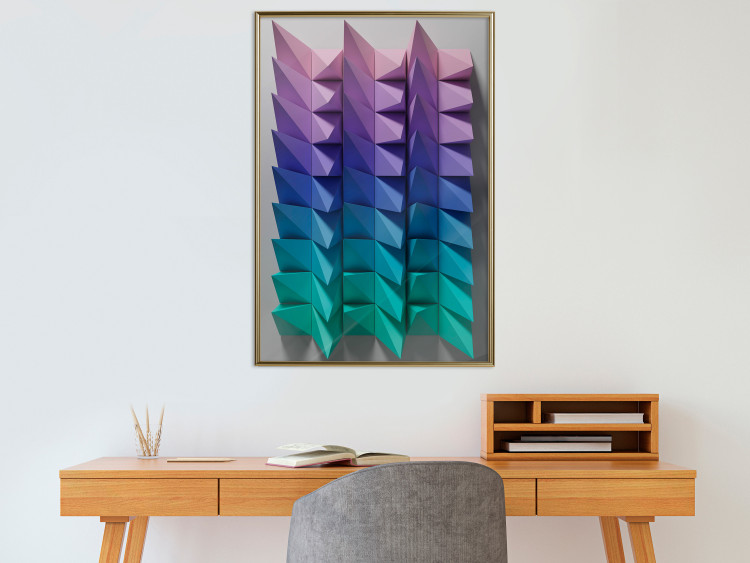 Wall Poster Vertical Movement - abstract and colorful 3D geometric figures 130696 additionalImage 9
