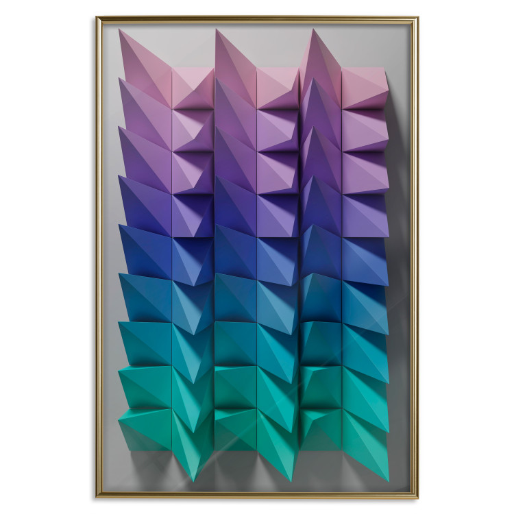 Wall Poster Vertical Movement - abstract and colorful 3D geometric figures 130696 additionalImage 21