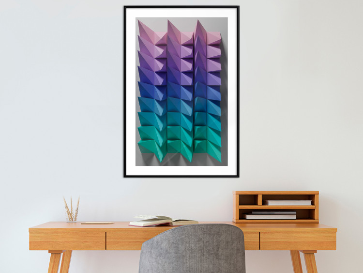 Wall Poster Vertical Movement - abstract and colorful 3D geometric figures 130696 additionalImage 23