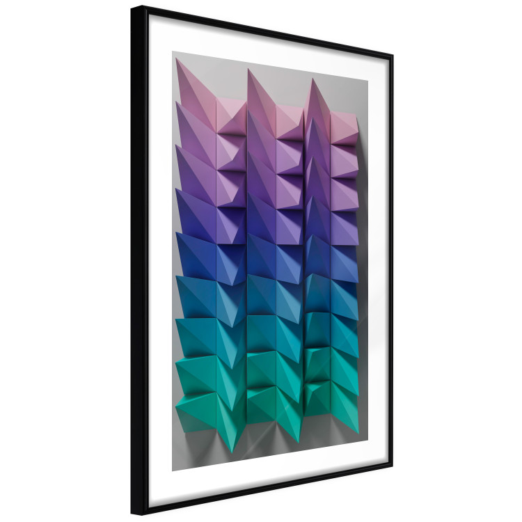 Wall Poster Vertical Movement - abstract and colorful 3D geometric figures 130696 additionalImage 3