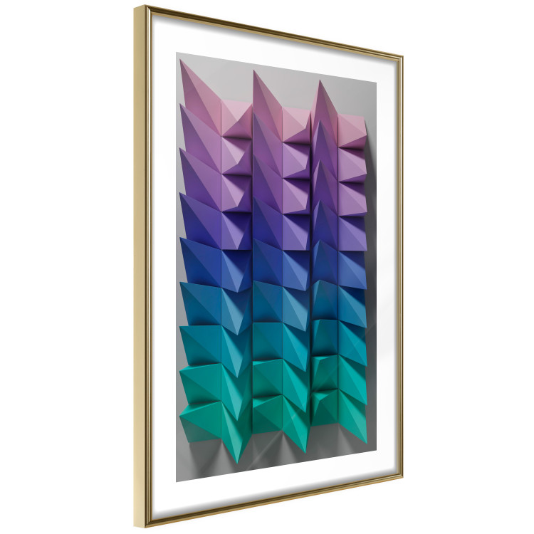 Wall Poster Vertical Movement - abstract and colorful 3D geometric figures 130696 additionalImage 5