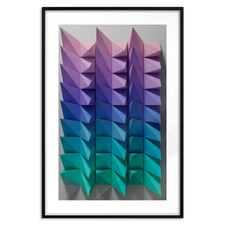 Wall Poster Vertical Movement - abstract and colorful 3D geometric figures 130696 additionalImage 15