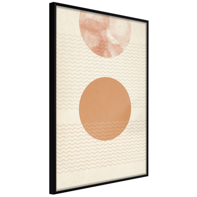 Poster Sun Eclipse - orange circles and stripes in an abstract motif 131796 additionalImage 11