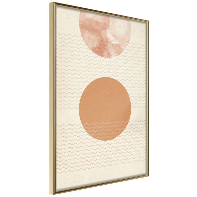 Poster Sun Eclipse - orange circles and stripes in an abstract motif 131796 additionalImage 12