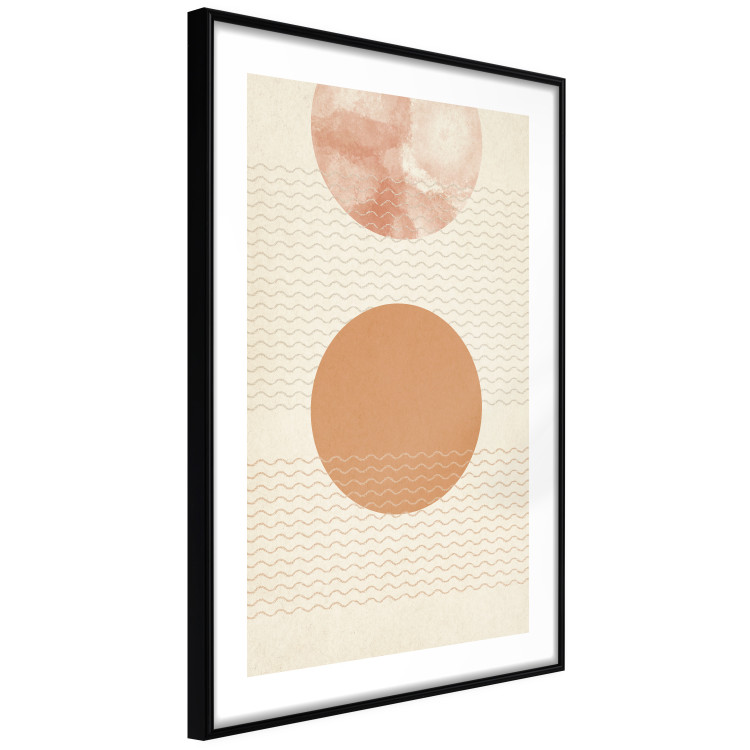 Poster Sun Eclipse - orange circles and stripes in an abstract motif 131796 additionalImage 8