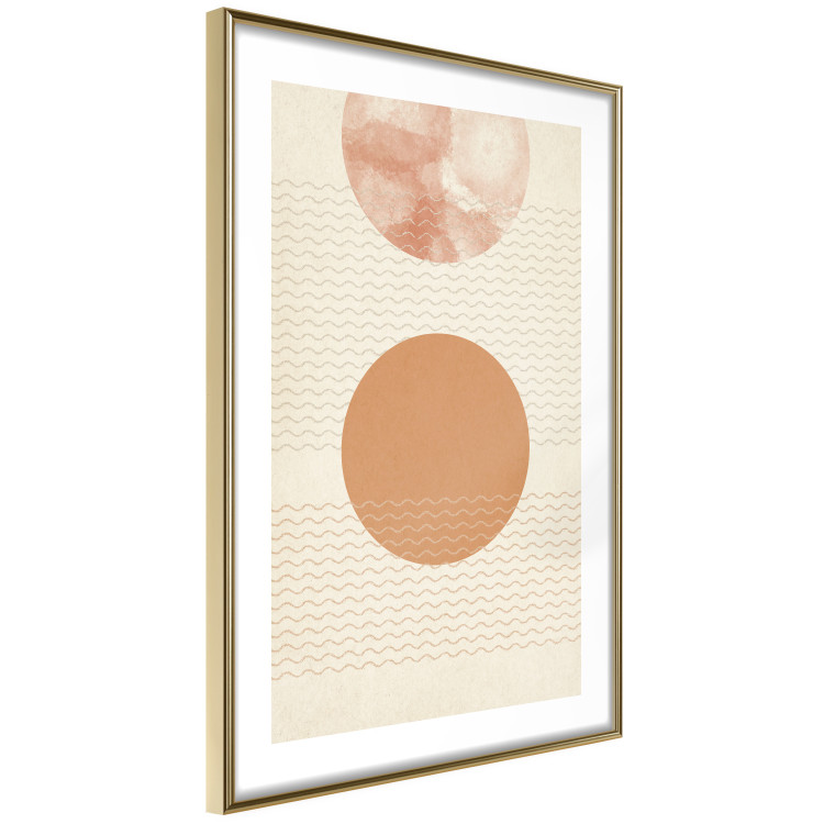Poster Sun Eclipse - orange circles and stripes in an abstract motif 131796 additionalImage 9