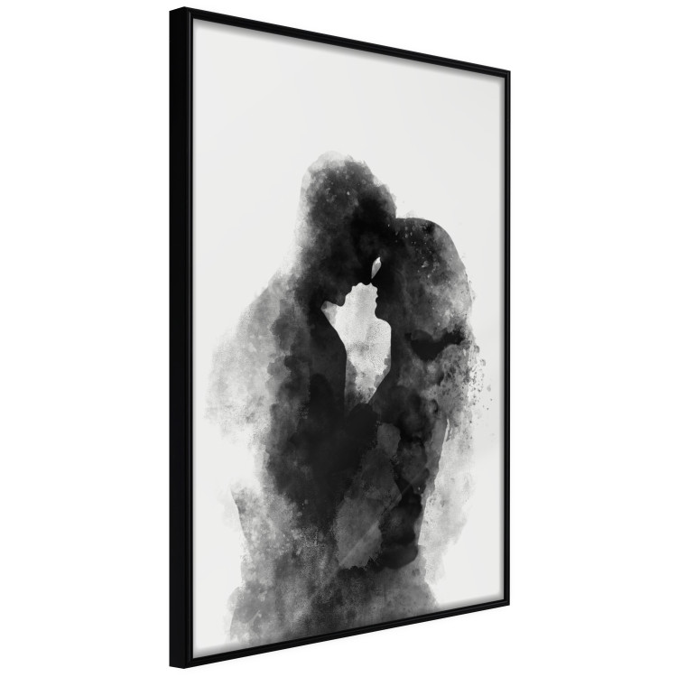 Wall Poster Memory of a Kiss - black enamored couple in a watercolor motif 131996 additionalImage 11
