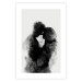 Wall Poster Memory of a Kiss - black enamored couple in a watercolor motif 131996 additionalThumb 19