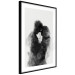 Wall Poster Memory of a Kiss - black enamored couple in a watercolor motif 131996 additionalThumb 6