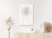 Canvas Print Flowers in hair - a linear woman silhouette with flower 132096 additionalThumb 3