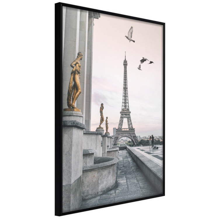 Poster Flight to Freedom - structure with golden sculptures against the backdrop of the Eiffel Tower 132296 additionalImage 11