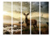 Room Separator Deer Over the Mountain Stream II (5-piece) - animals and fields in the background 132596 additionalThumb 3