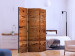 Room Divider Rustic Elegance (3-piece) - composition with texture of brown planks 132896 additionalThumb 2