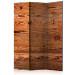 Room Divider Rustic Elegance (3-piece) - composition with texture of brown planks 132896