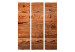 Room Divider Rustic Elegance (3-piece) - composition with texture of brown planks 132896 additionalThumb 3