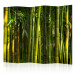 Room Divider Screen Oriental Garden II (5-piece) - pattern in green bamboo sticks 132996