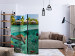 Room Divider Beneath the Surface of Water (3-piece) - marine animals against the sea background 133196 additionalThumb 4
