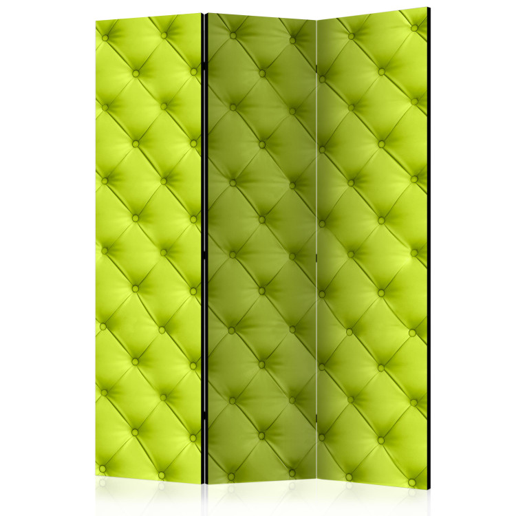 Folding Screen Lime Relaxation (3-piece) - simple composition in a neon pattern 133396