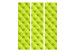 Folding Screen Lime Relaxation (3-piece) - simple composition in a neon pattern 133396 additionalThumb 3