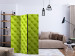 Folding Screen Lime Relaxation (3-piece) - simple composition in a neon pattern 133396 additionalThumb 4