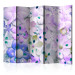 Room Separator Purple Sweetness II (5-piece) - composition with flowers and diamonds 133496