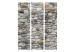 Room Divider Stone Path - texture of a wall with laid colorful stones 133596 additionalThumb 3