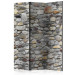 Room Divider Stone Path - texture of a wall with laid colorful stones 133596