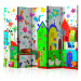 Folding Screen Happy Farm II - colorful house architecture with flowers and animals 133696