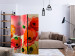 Room Separator Velvety Poppies - bouquet of red and yellow flowers on a light background 133896 additionalThumb 4