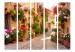 Room Divider Screen Alley in Spello (Italy) II - street with brick buildings and flowers 133996 additionalThumb 3