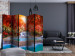 Room Divider Magic of Nature II - waterfall landscape in a forest with red trees 134096 additionalThumb 4