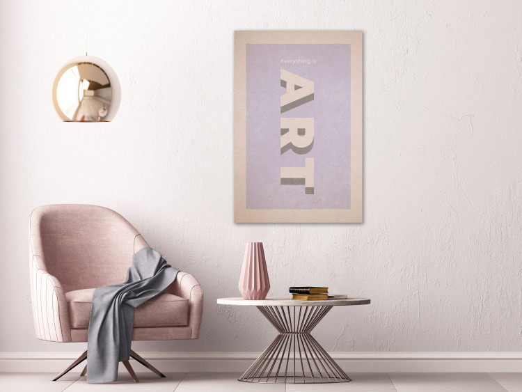Canvas Art Print Everything is art - Inscription on the background in Pantone 2022 134996 additionalImage 3
