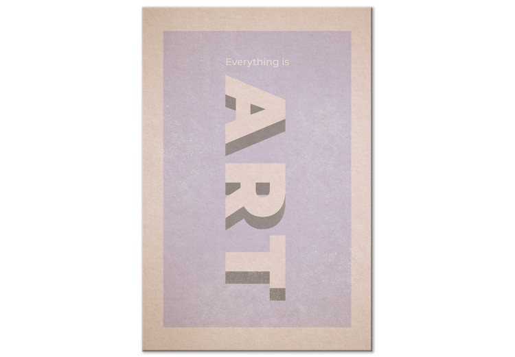 Canvas Art Print Everything is art - Inscription on the background in Pantone 2022 134996