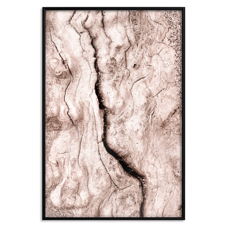 Poster Touch of Tropical Wind - natural texture of cracked driftwood 135296 additionalImage 3