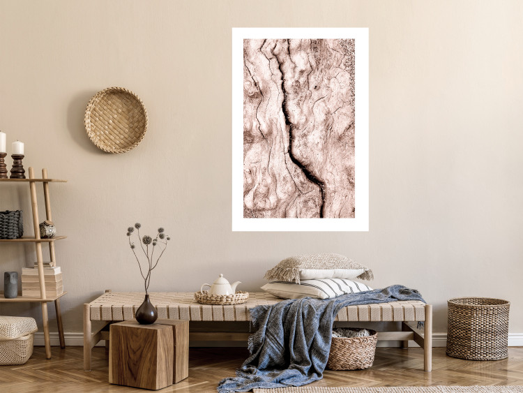 Poster Touch of Tropical Wind - natural texture of cracked driftwood 135296 additionalImage 9