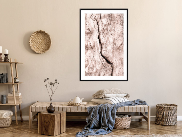 Poster Touch of Tropical Wind - natural texture of cracked driftwood 135296 additionalImage 7