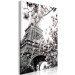 Canvas Parisian Magnolias (1-piece) Vertical - spring flowers with tower background 135596 additionalThumb 2