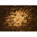 Photo Wallpaper Copper lumps - abstract pattern with 3D effect and golden hexes 135796 additionalThumb 1