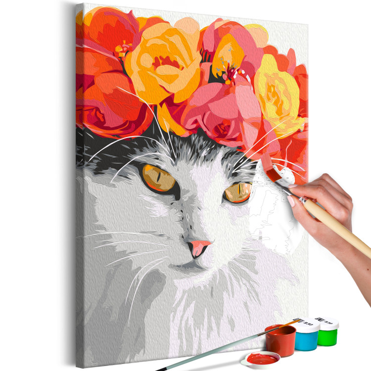 Paint by Number Kit Flowery Cat 135996 additionalImage 4