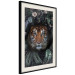 Poster Tiger in Leaves - portrait of a tiger against a background of green plants and flowers 138696 additionalThumb 7