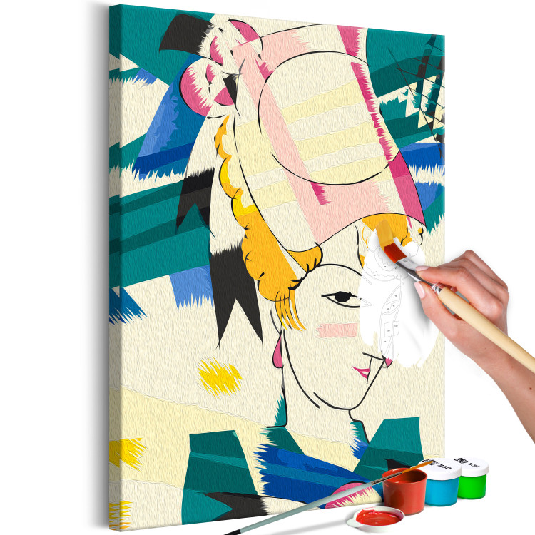 Paint by Number Kit Porcelaine Lady - Colorful Woman on Artistic Background 144096 additionalImage 5