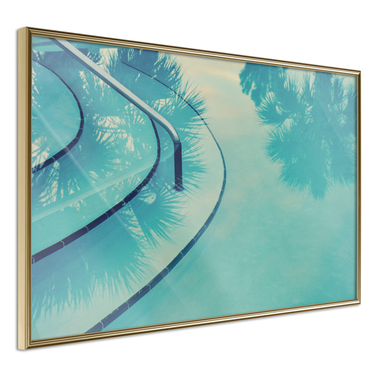 Wall Poster In Miami - The Reflection of Palm Leaves in the Blue Water of the Florida Basin 144496 additionalImage 8