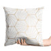 Decorative Velor Pillow Gold hexagons - an abstract geometric glamour composition 147096 additionalThumb 4