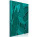 Canvas Art Print Green Abstraction (1-piece) - emerald brushstrokes 149696 additionalThumb 2