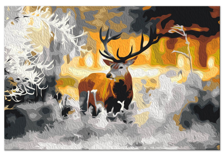 Paint by Number Kit Deer in the Wild - Winter Landscape of Forest Fauna and Flora 149796 additionalImage 5