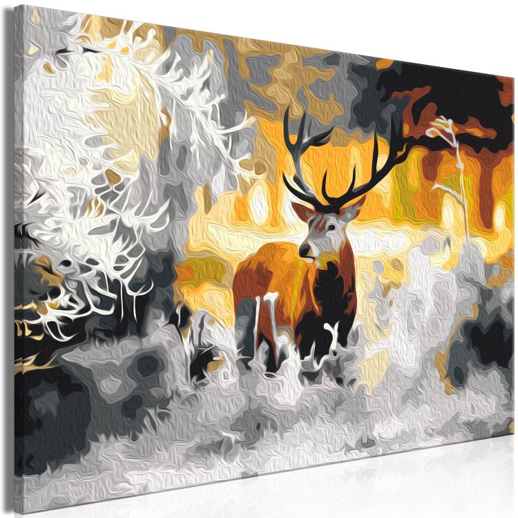Paint by Number Kit Deer in the Wild - Winter Landscape of Forest Fauna and Flora 149796 additionalImage 3